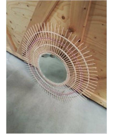 MIROIR SOLEIL BOIS CLAIR 